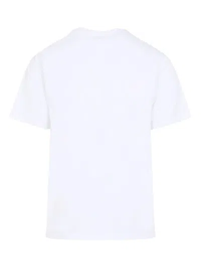 Givenchy Men White Crew Neck T-shirt With Logo On Front And Back In Cotton Man In Multi