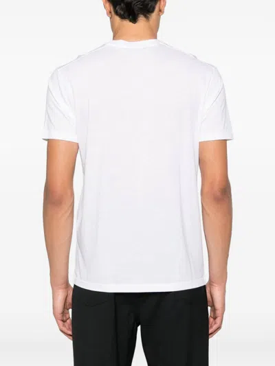 Tom Ford White Crewneck T-shirt With Logo Embroidery On The Front And Perforated Design In Cotton Man In White