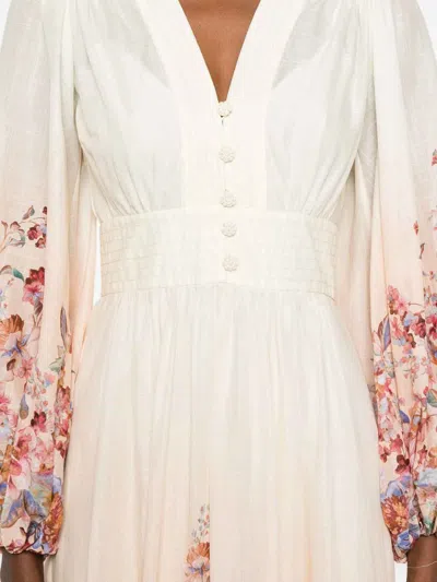 Zimmermann Awaken Plunge Maxi Dress With Separate Slip Clothing In White