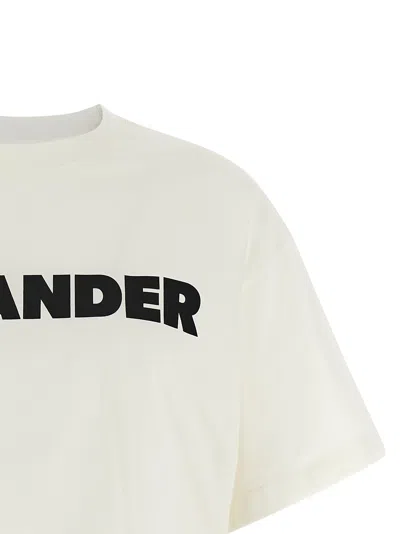 Jil Sander Crewneck Short Sleeves Classic Print T-shirt Clothing In White