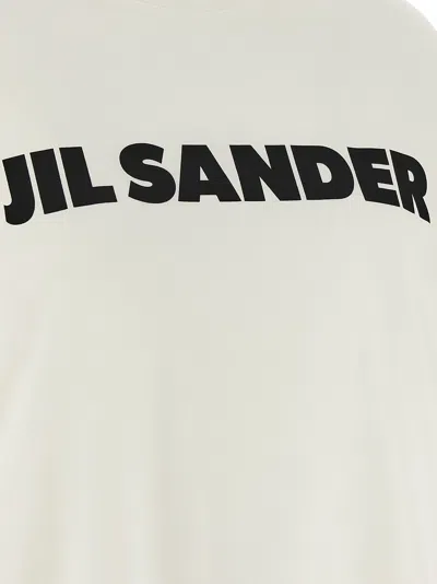 Jil Sander Crewneck Short Sleeves Classic Print T-shirt Clothing In White