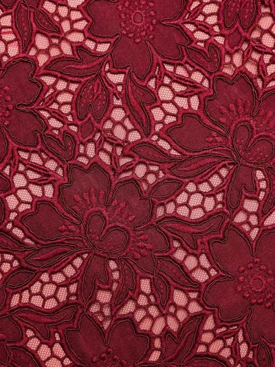 Self-portrait Lace Midi Skirt In Brown