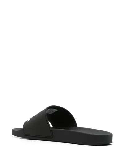 Balenciaga Rubber Slide Sandals For The Pool In Black