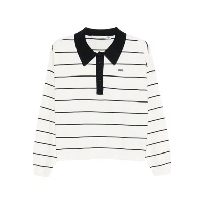 Gestuz Gztaige Striped Polo Top In Animal Print