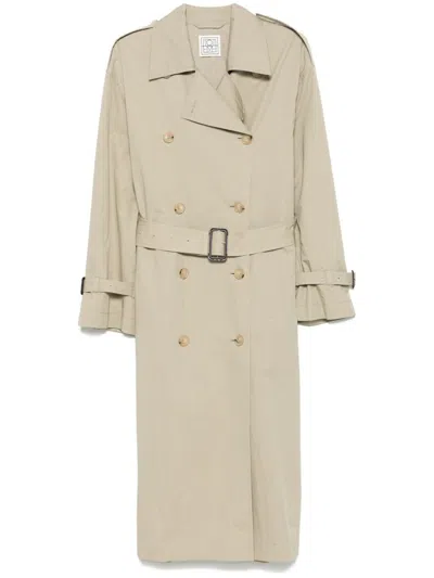 Totême Toteme Pre Cotton Blend Trench Coat In Neutral