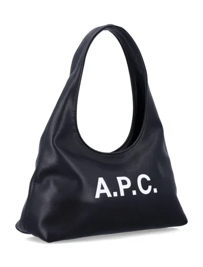 Apc A.p.c. Black Bag With Magnetic Fastening In Black