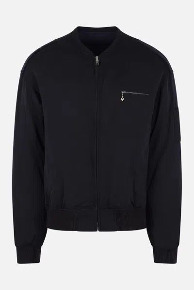 Visvim Black Wool Blend Gunner Down Jacket In Black