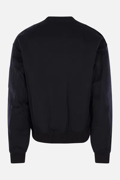 Visvim Black Wool Blend Gunner Down Jacket In Black