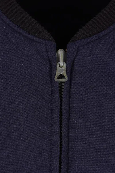 Visvim Black Wool Blend Gunner Down Jacket In Black