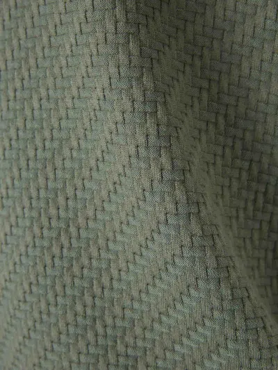 Brioni Textured Polo Shirt Collar Ribbed Cuffs Hem In Green