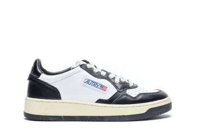 Autry Leather Low-top Sneakers With Contrasting Panels In Multi
