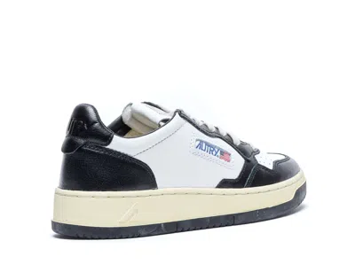 Autry Leather Low-top Sneakers With Contrasting Panels In Multi