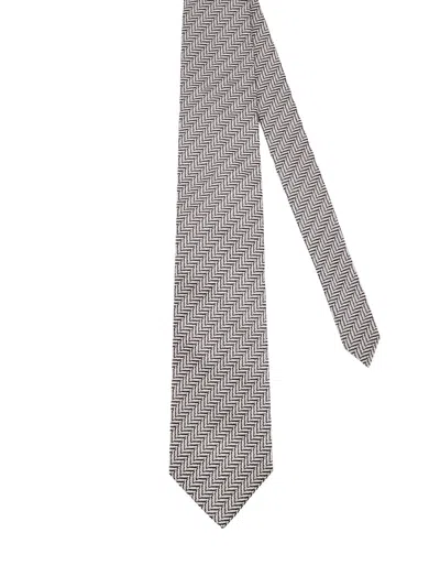 Tom Ford Silk Tie In Brown