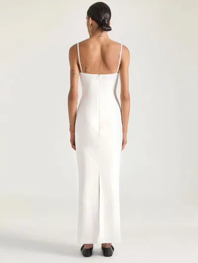 Givenchy Women White Long Dress With Square Neckline And Rear Single Slit In Viscose Blend Woman In White