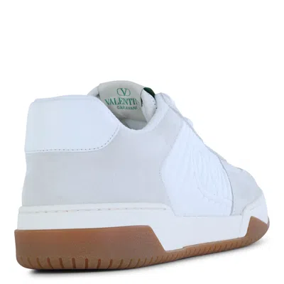 Valentino Garavani Signature Detail Ankle Padding Sneakers With Interchangeable Laces In White