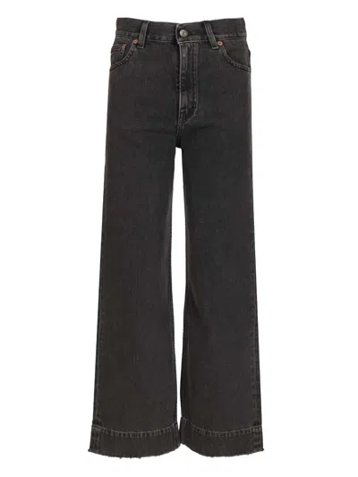 Chloé Straight Leg Five-pocket Trousers With Belt Loops In Blue