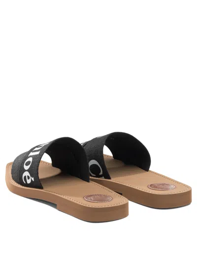 Chloé Woman Sandals Black Size 5 Polypropylene In Brown