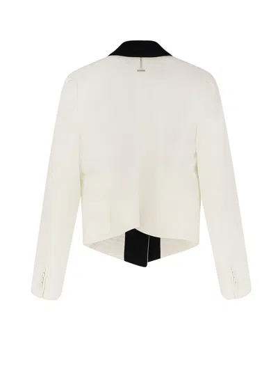 Alexander Mcqueen Wool Blazer With Satin Lapel In White