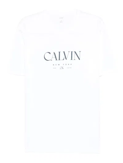 Calvin Klein Ss 20s Ln Calvin Graphic Tee In White