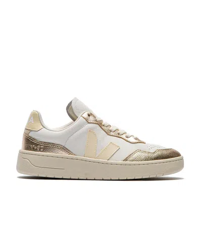 Veja V-90 Leather Sneakers In White