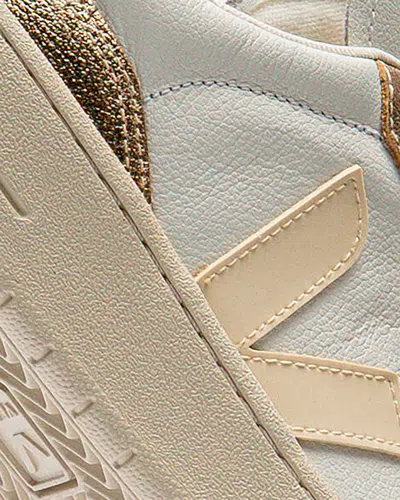 Veja V-90 Leather Sneakers In White