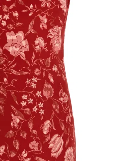 Reformation Prescott Floral-print Chiffon Maxi Dress In Red