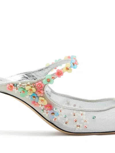 Jimmy Choo Bing Daisy Heeled Mules In Multi