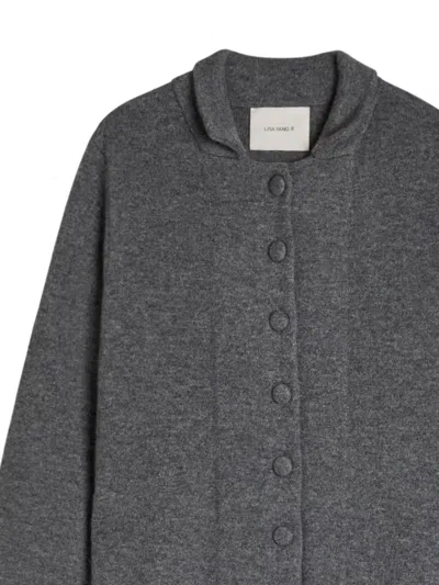 Lisa Yang Button Pockets Coat In Gray