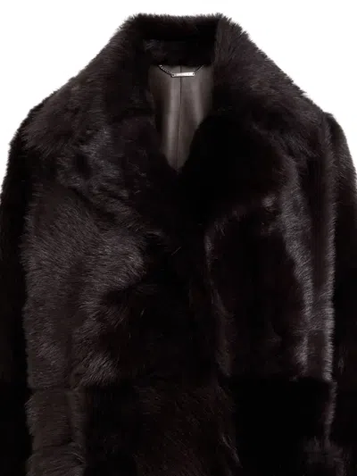 Nour Hammour Evita Slip-pockets Coat In Brown