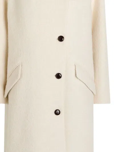 Isabel Marant Étoile Button-fastening Collar Coat In Neutral