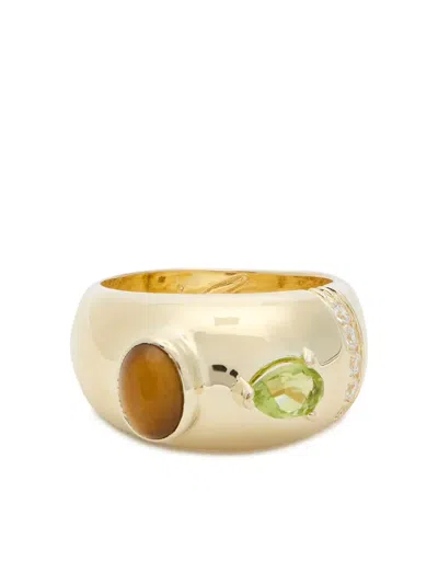 Legier Bubble Bezel 14kt Gold-plated Ring In Gold