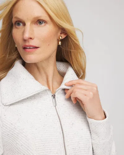 Chico's Textured Rib Tunic In Gray In Gray