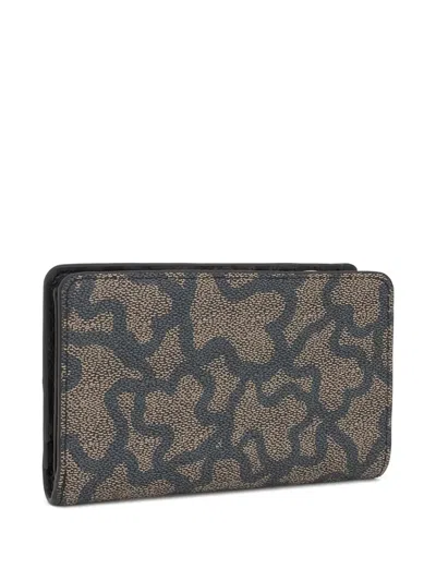 Tous Monogram-patterned Leather Wallet In Metallic