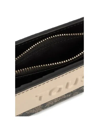Tous Monogram-patterned Leather Wallet In Metallic