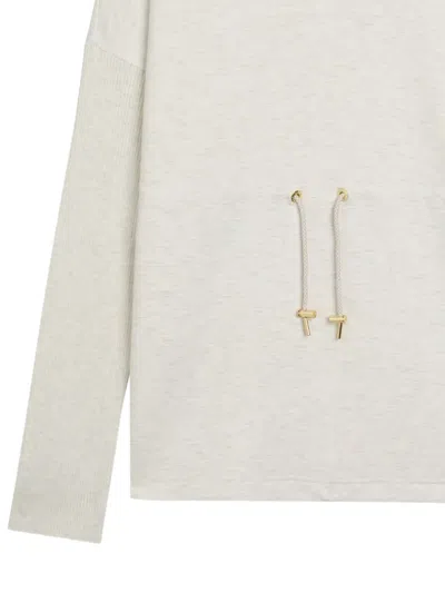 Varley Ethel Toggle-waist Stretch-jersey Sweatshirt In Neutral