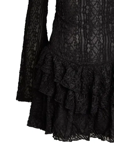 Free People Tabby Lace Midi Dress In Black
