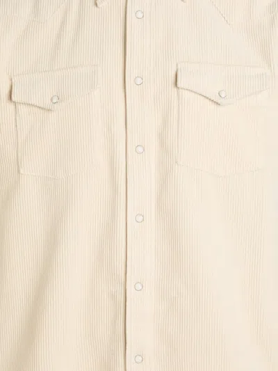 Nn07 Ricky Corduroy-effect Button Shirt In Black