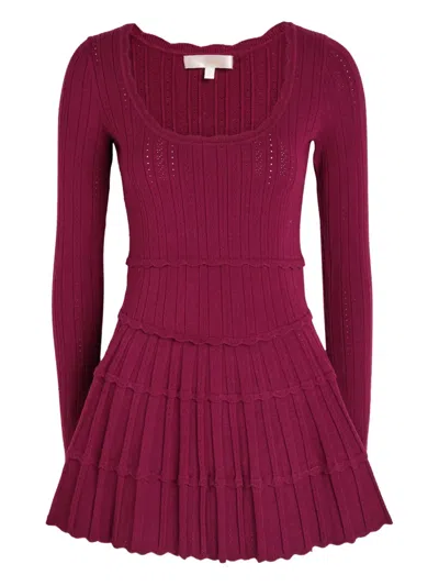 罗纹迷你连衣裙