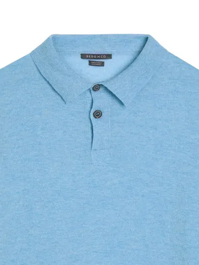 Begg X Co Button Polo Shirt In Blue