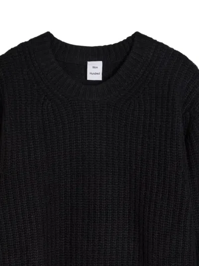 Won Hundred Bentley Ribbed Wool-blend Jumper In Black