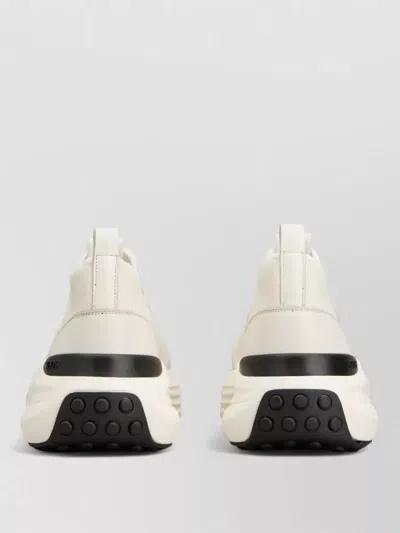 Tod's Platform Sneakers Panelled Design Pull Tab In White