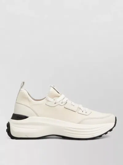 Tod's Platform Sneakers Panelled Design Pull Tab In White