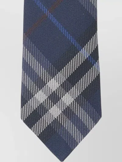 Burberry Tie Plaid Pattern Pointed Tip Standard Width In Multi