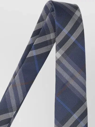 Burberry Tie Plaid Pattern Pointed Tip Standard Width In Multi