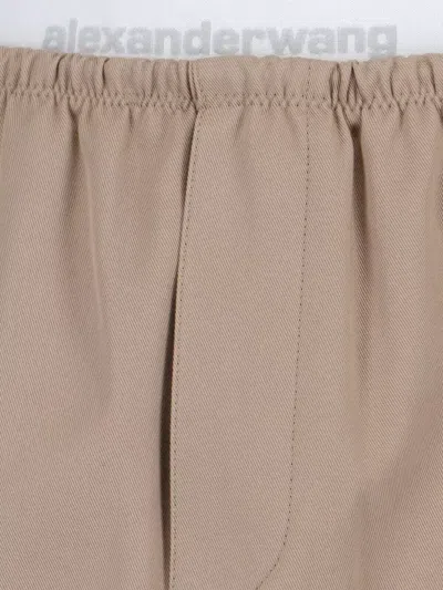 Alexander Wang Midi Skirt Knee Length Drawstring Waistband Zip In Brown