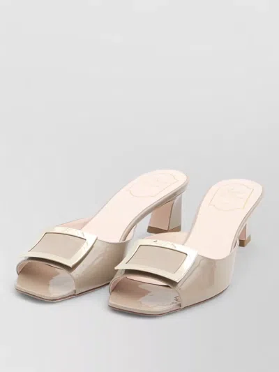 Roger Vivier Patent Calf Leather Mules Trompette Heel In Multi