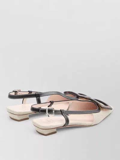 Roger Vivier Belle Vivier Slingback Ballerina Slingback Flat In Neutral
