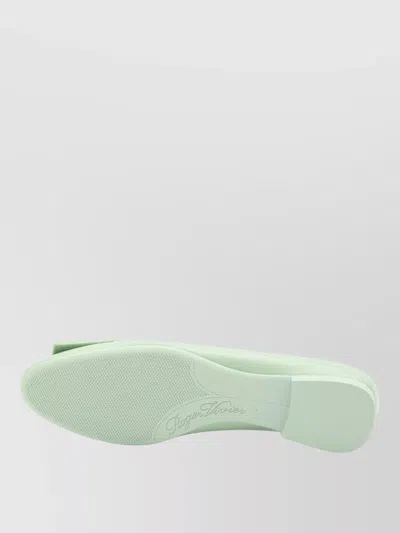 Roger Vivier U Look Patent Leather Ballerinas In Green