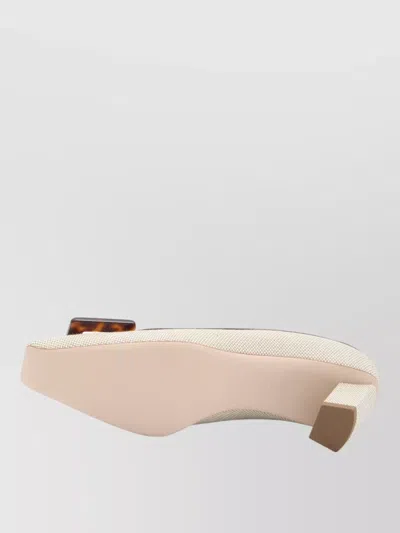 Roger Vivier Belle Vivier Décolleté In Canvas In Neutral