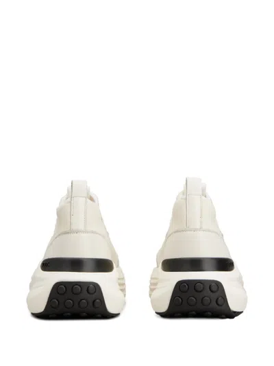 Tod's Platform Sneakers Panelled Design Pull Tab In White